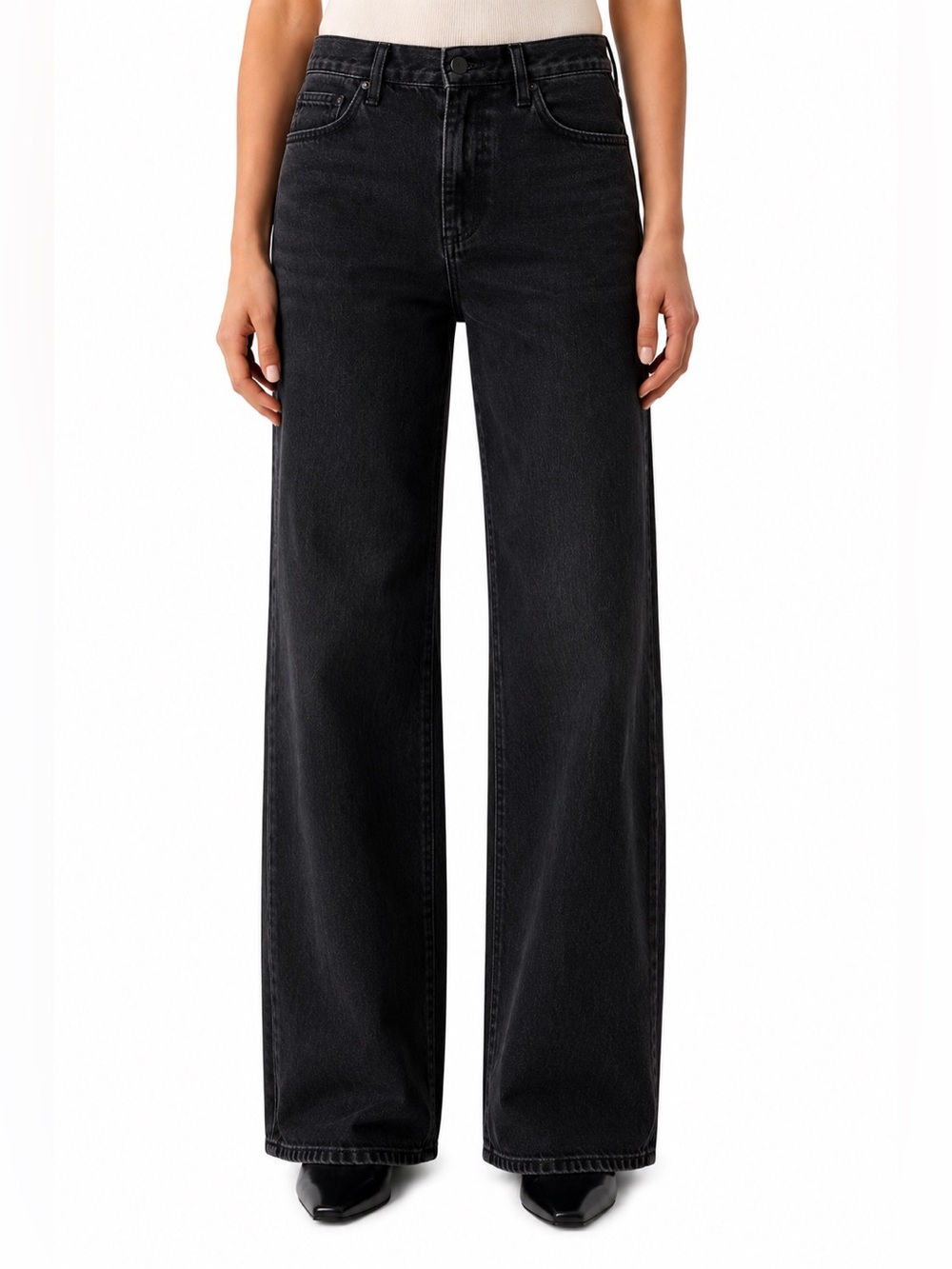 Aritzia Denim Forum Black Flare Jeans